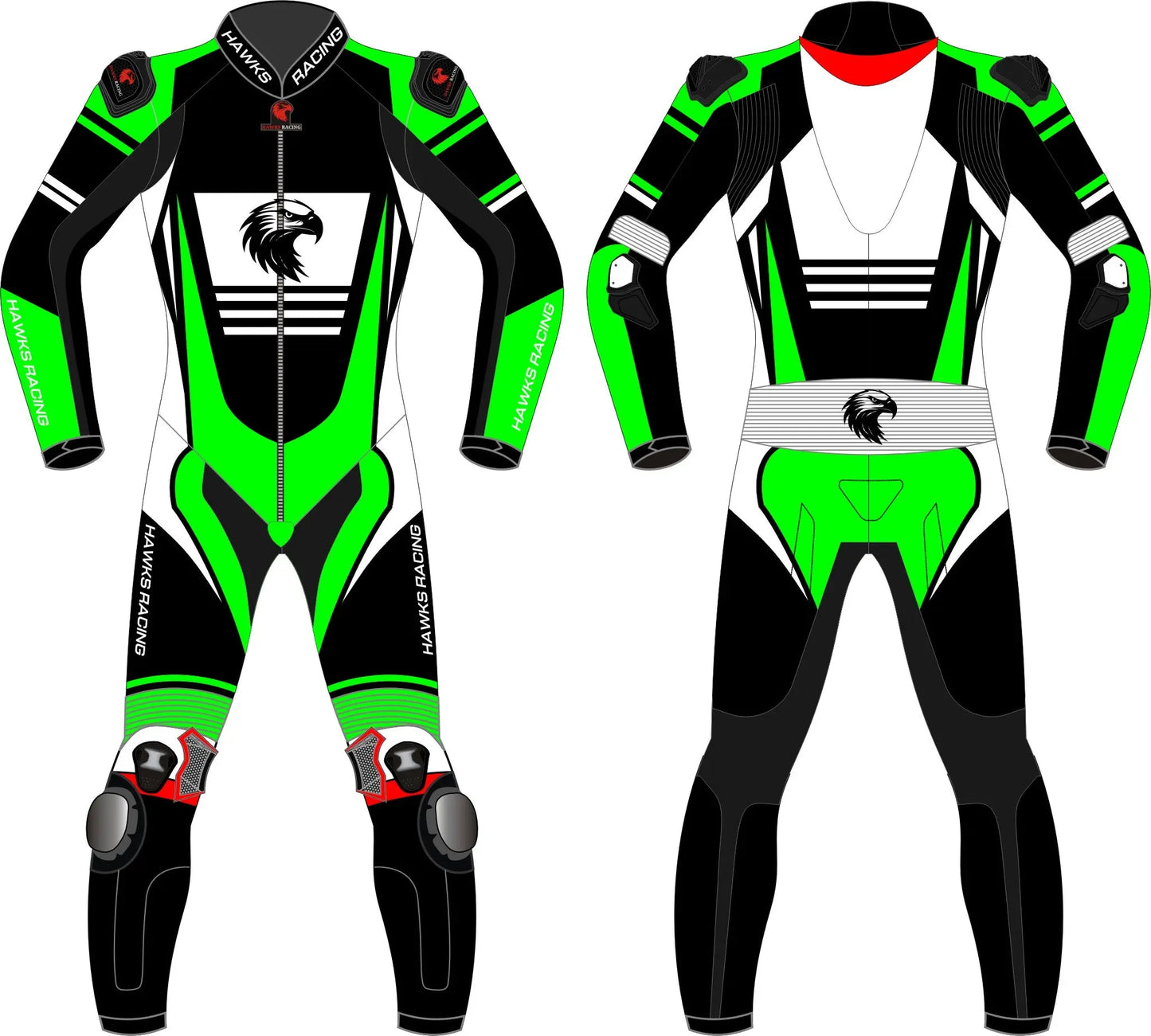 Motorcycle Track Suits – Leather One & Two-Piece Riding Suits for All Riders Green & Black Hawks Gadgets