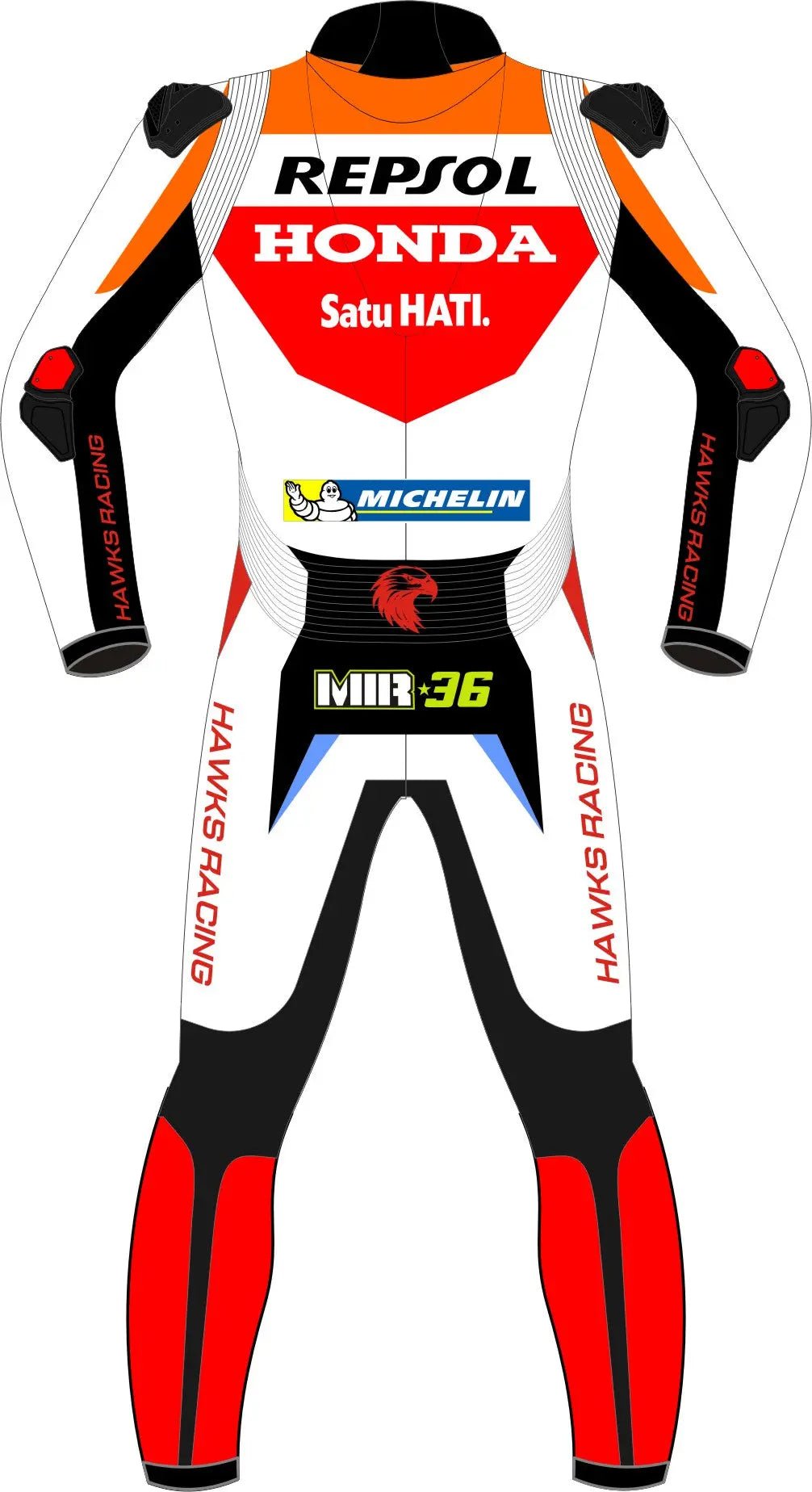 Joan Mir Repsol Honda MotoGP 2024 Race Suit – Custom Leather Motorcycle Suit - Hawks Gadgets