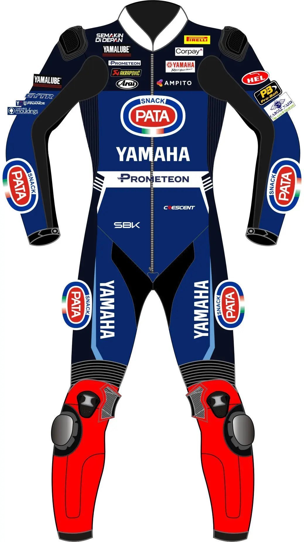 Jonathan Rea Pata Yamaha WSBK 2024 Race Suit – Custom Leather Motorcycle Racing Suit - Hawks Gadgets