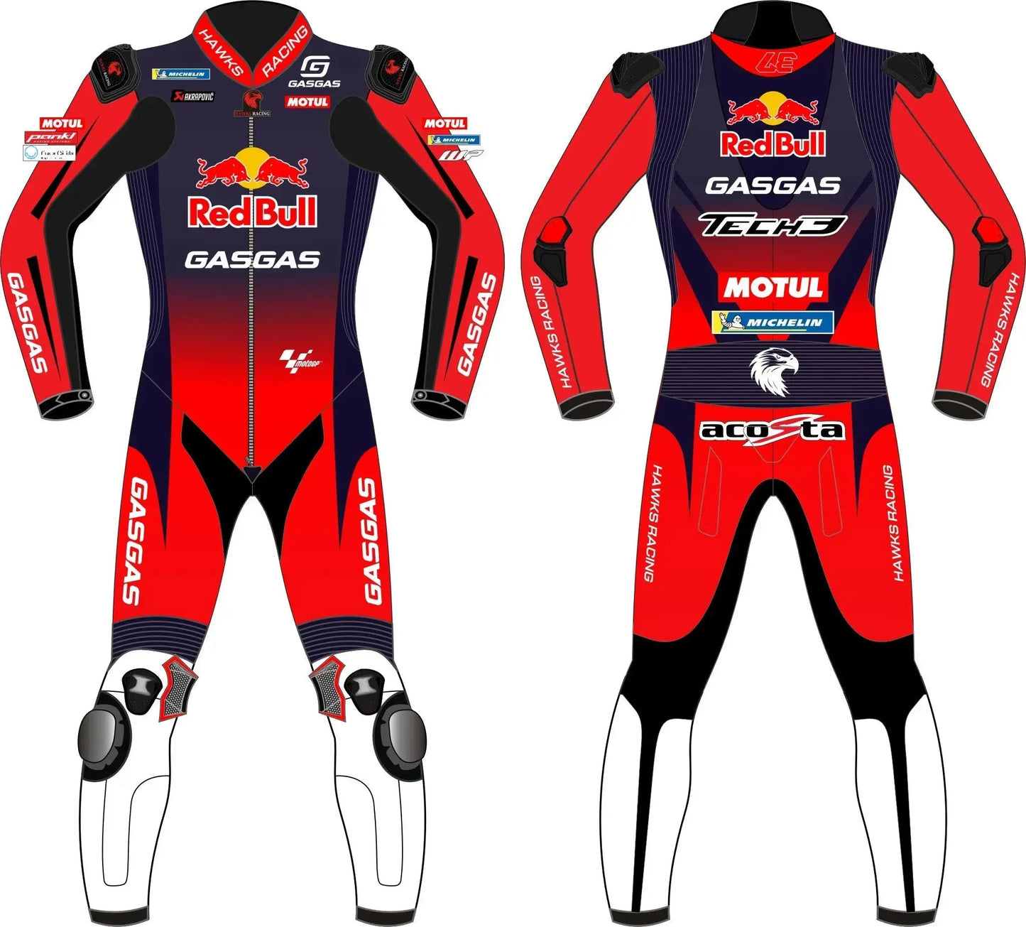 Marc Marquez Ducati MotoGP 2024 leather suit – Custom Leather Motorcycle Suit - Hawks Gadgets