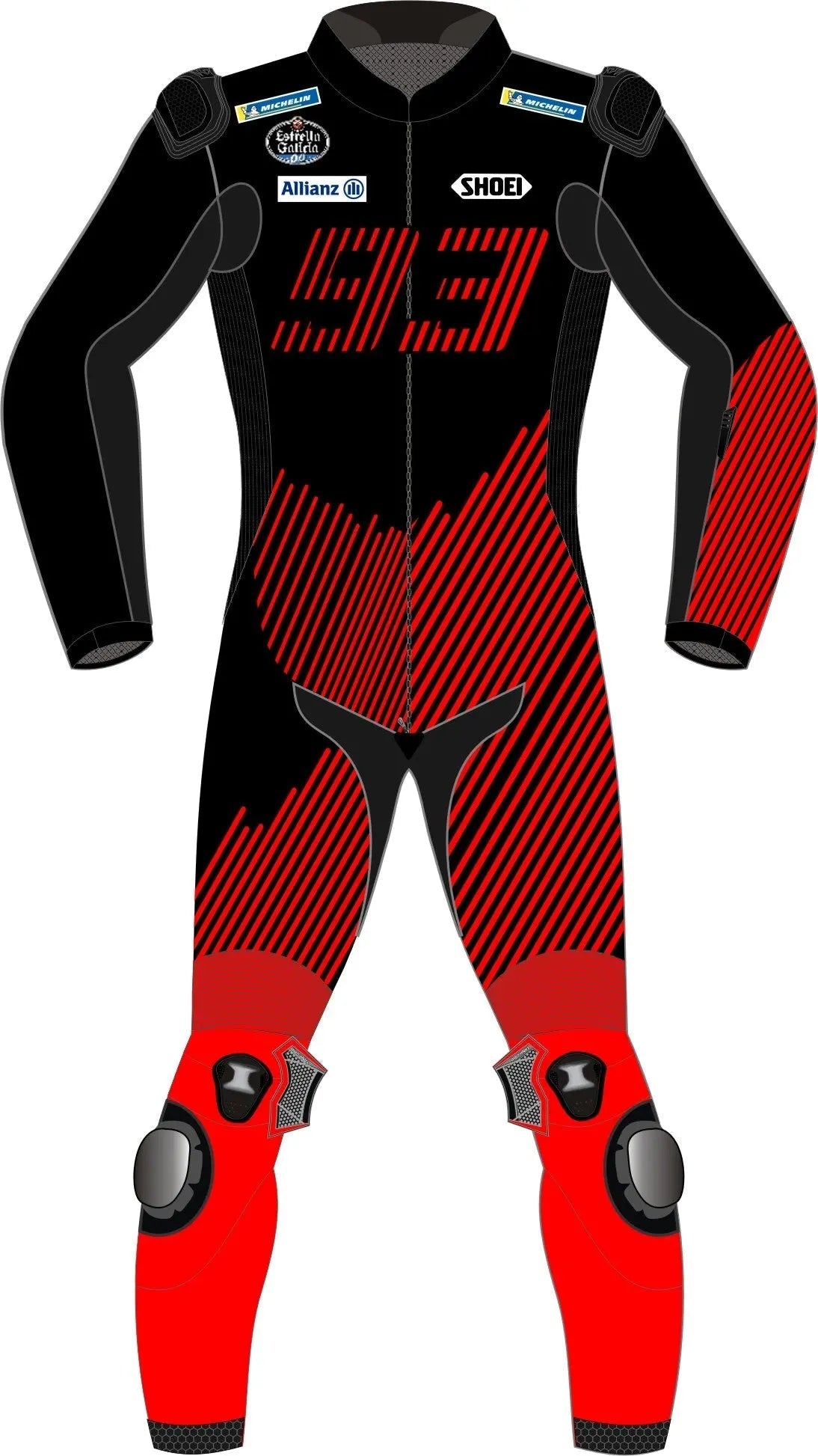 Marc Marquez Winter Test MotoGP 2024 Race Suit – Custom Leather Motorcycle Racing Suit - Hawks Gadgets