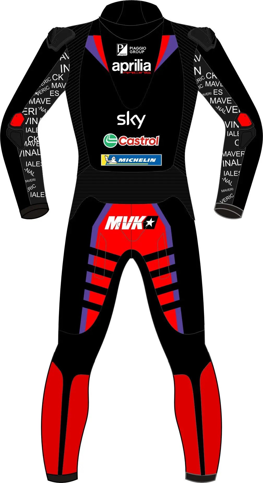 Maverick Viñales MotoGP 2024 Aprilia Race Suit – Custom Leather Motorcycle Racing Suit - Hawks Gadgets