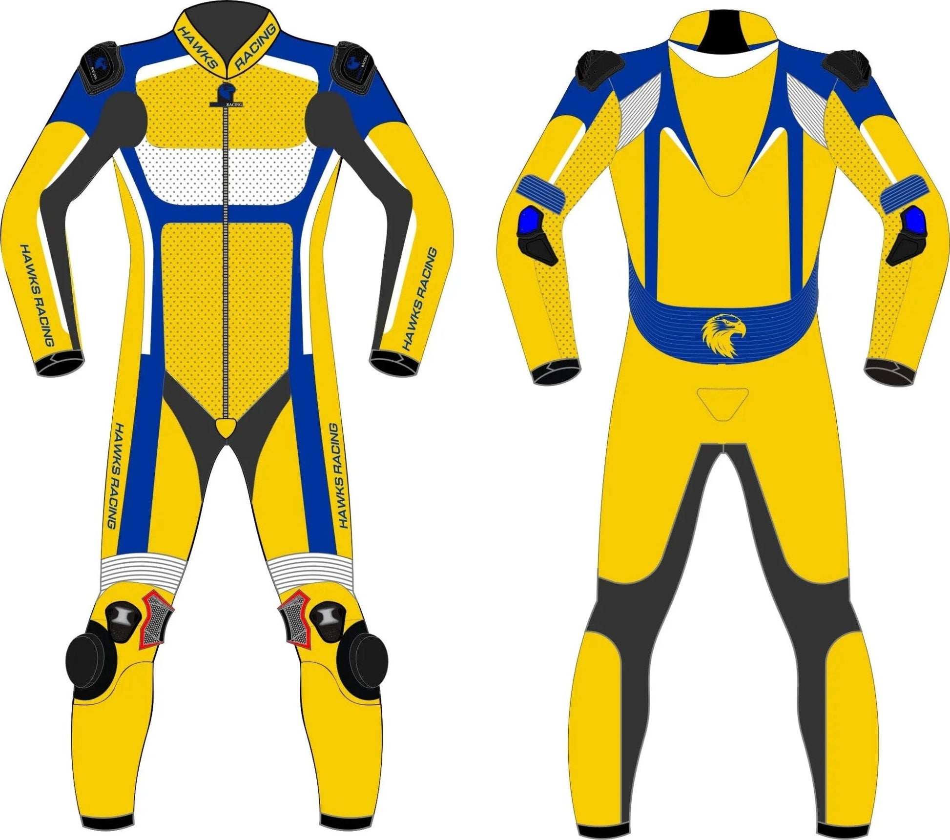 2 Piece Motorcycle Racing Suit – Versatile Leather Suit for Riders - Hawks Gadgets