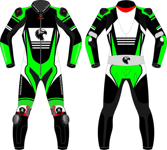 Motorcycle Track Suits – Leather One & Two-Piece Riding Suits for All Riders Green & Black Hawks Gadgets