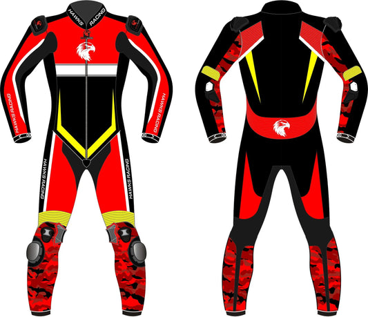 Motorcycle Racing Suit – Premium Leather Race Suit for Track & Street Hawks Gadgets