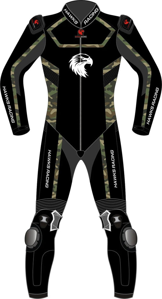 Black Motorcycle Track Suits – Leather One & Two - Piece Riding Suits for All Riders - Hawks Gadgets