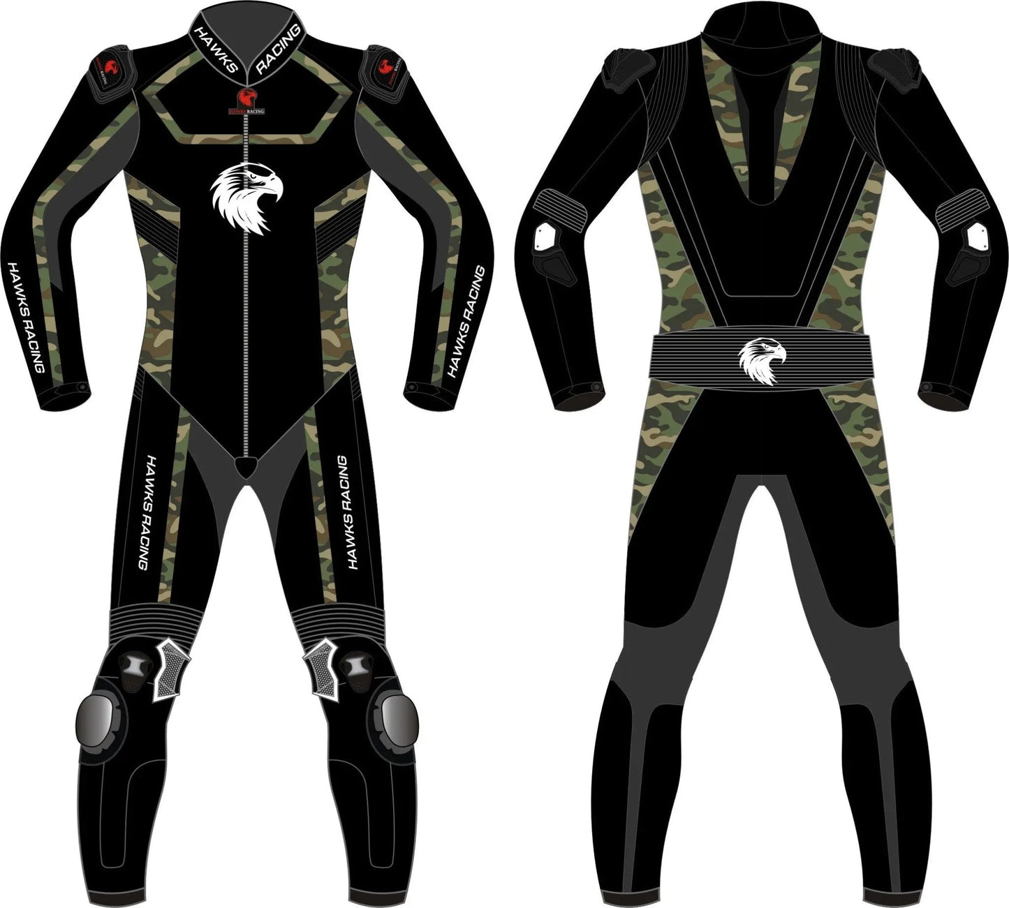 Black Motorcycle Track Suits – Leather One & Two - Piece Riding Suits for All Riders - Hawks Gadgets