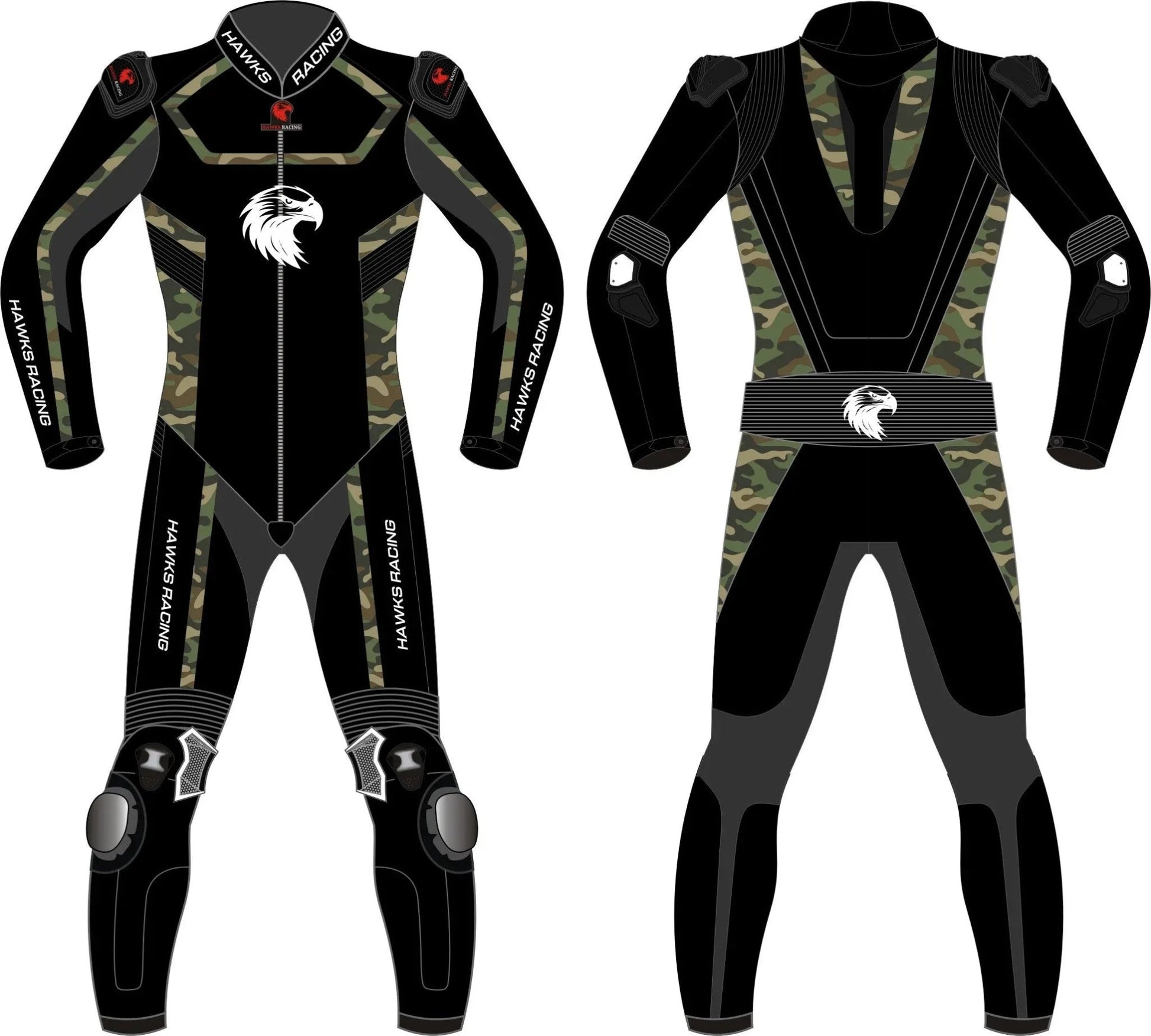 Black Motorcycle Track Suits – Leather One & Two - Piece Riding Suits for All Riders - Hawks Gadgets