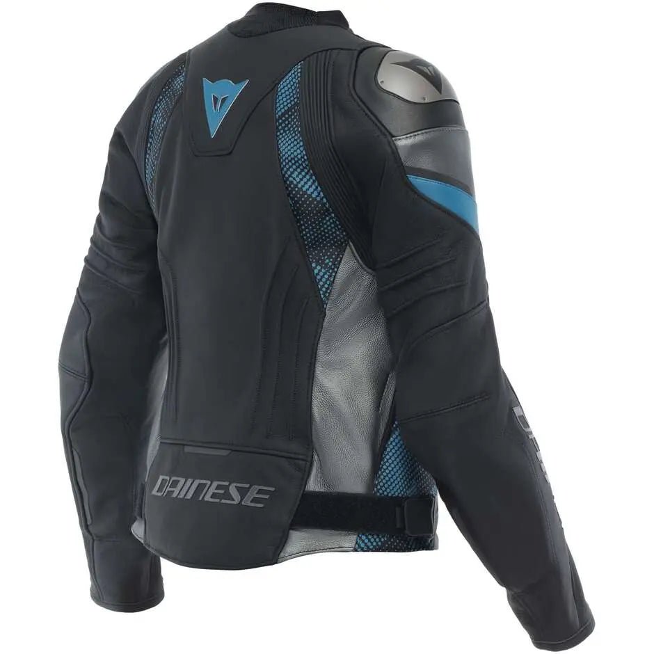 Dainese REPLICA AVRO 5 Women’s Leather Riding Jacket – Black/Water Green/Anthracite - Hawks Gadgets