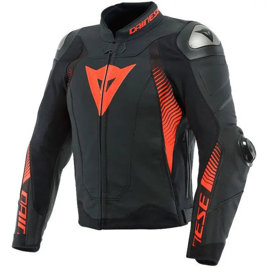 Dainese Super Speed 4 Moto Jacket – Matt Black/Fluo Red - Hawks Gadgets