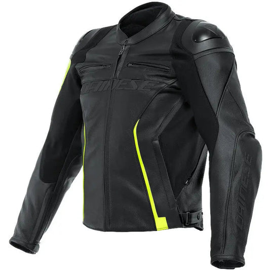 Dainese VR46 Curb Leather Riding Jacket for Men - Hawks Gadgets