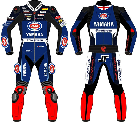 Jonathan Rea Pata Yamaha WSBK 2024 Race Suit – Custom Leather Motorcycle Racing Suit - Hawks Gadgets