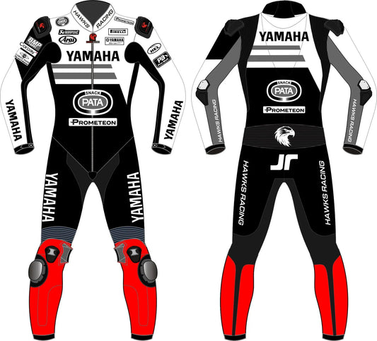 Jonathan Rea Winter Test 2023 Yamaha Racing Suit – Custom Motorcycle Leather Suit - Hawks Gadgets