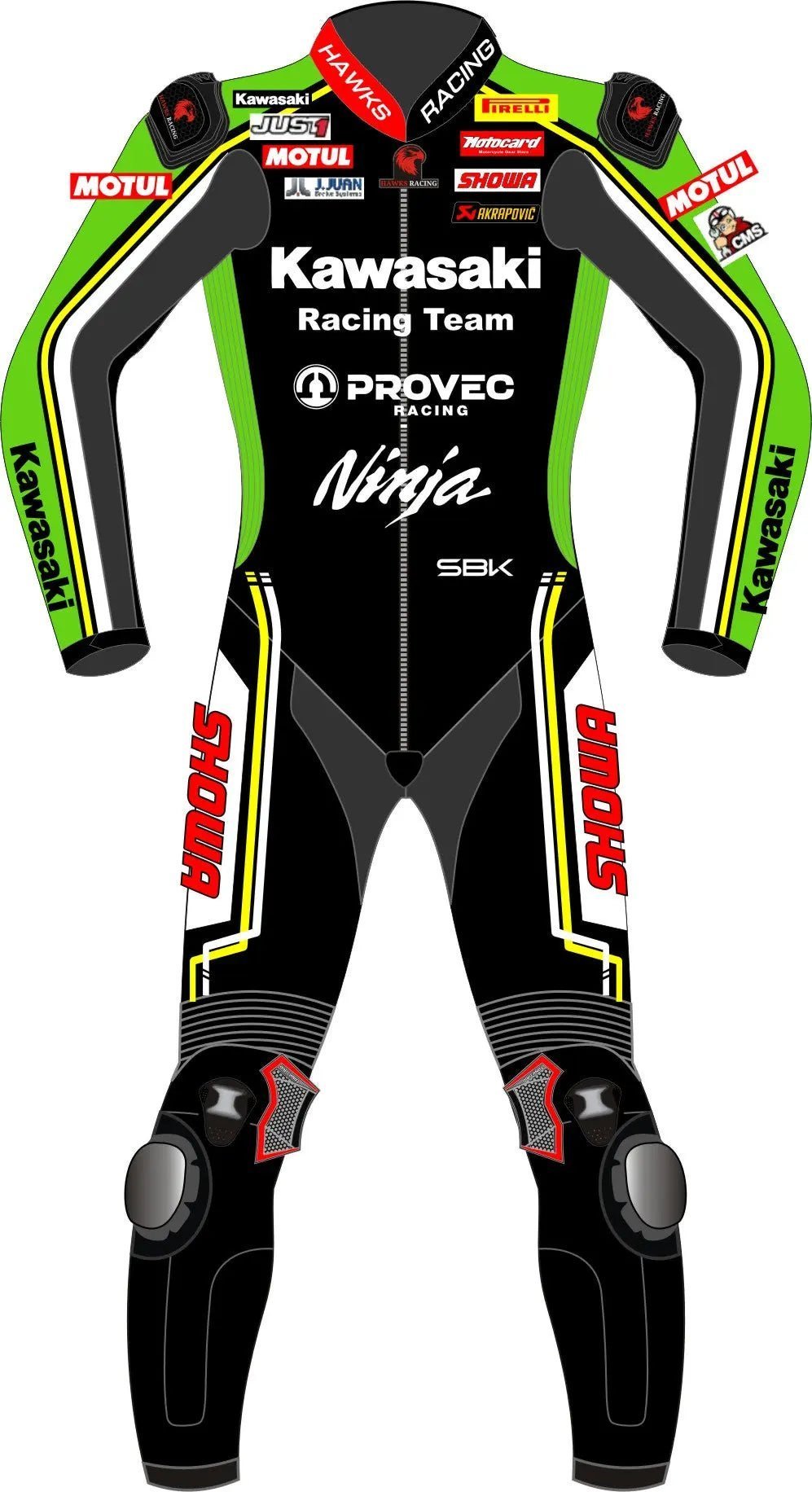 Kawasaki Racing Suit – Alex Lowes SBK 2023 Race Suit | Custom Motorcycle Leather Suit - Hawks Gadgets
